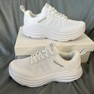 Slazenger Women's All-White Platform Sneakers